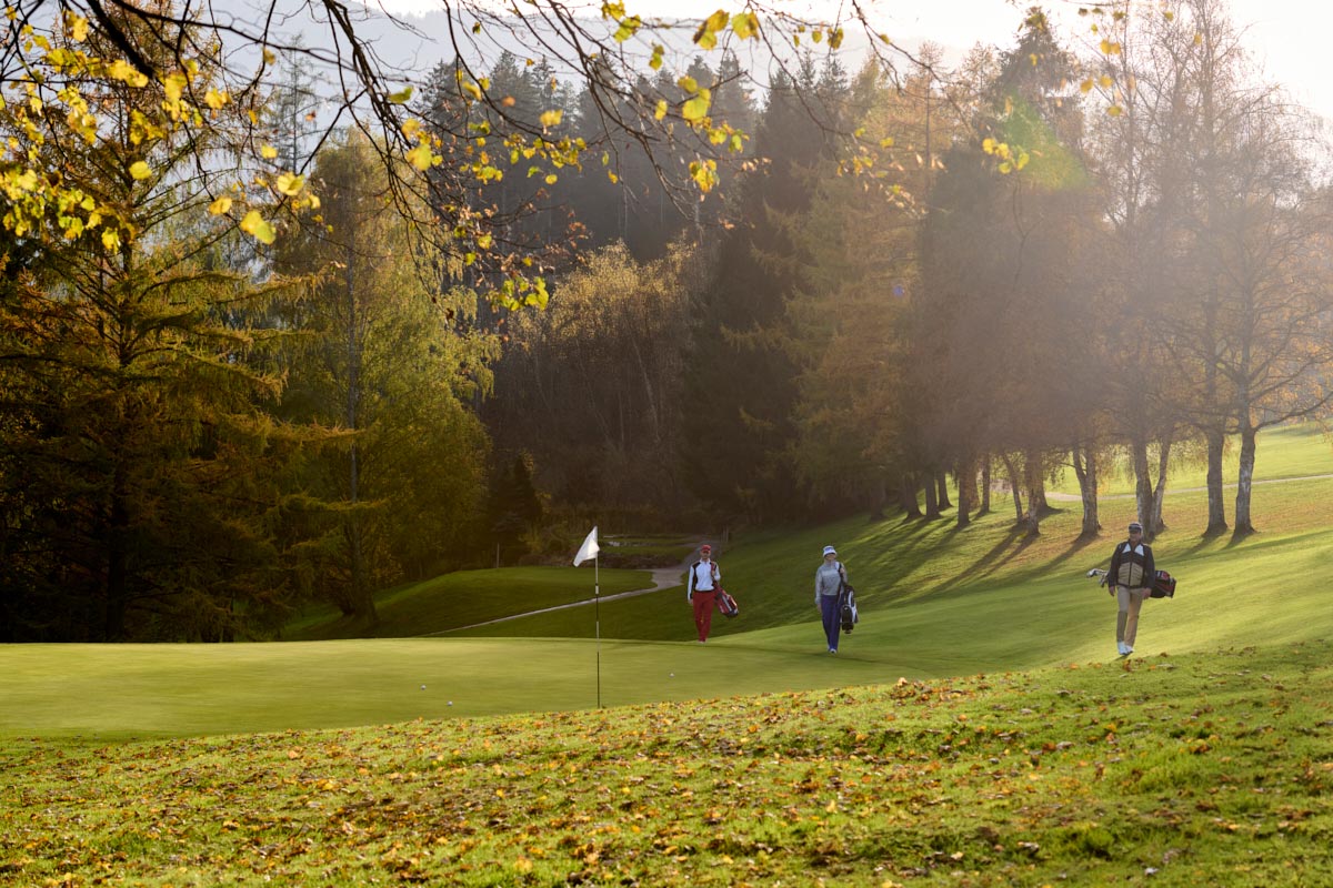 Bild: Golfen in herbstlicher Landschaft am Golf & Country Club Schloss Pichlarn